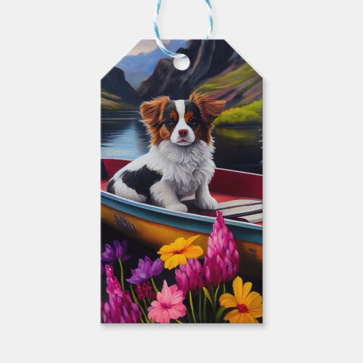 Papillon on a Paddle: Ein Landschaftliches Abenteu Geschenkanhänger (Vorderseite)