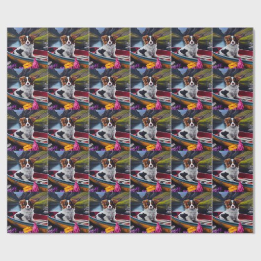 Papillon on a Paddle: Ein Landschaftliches Abenteu Geschenkpapier (Flach)