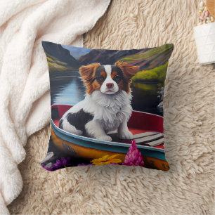Papillon on a Paddle: Ein Landschaftliches Abenteu Kissen
