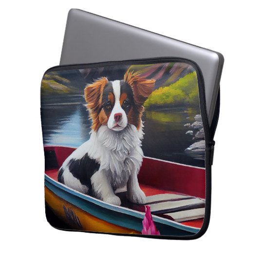 Papillon on a Paddle: Ein Landschaftliches Abenteu Laptopschutzhülle (Vorderseite Links)