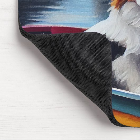 Papillon on a Paddle: Ein Landschaftliches Abenteu Mousepad (Ecke)