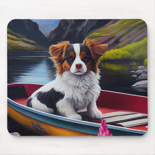 Papillon on a Paddle: Ein Landschaftliches Abenteu Mousepad (Vorne)