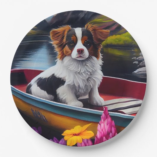 Papillon on a Paddle: Ein Landschaftliches Abenteu Pappteller (Vorderseite)