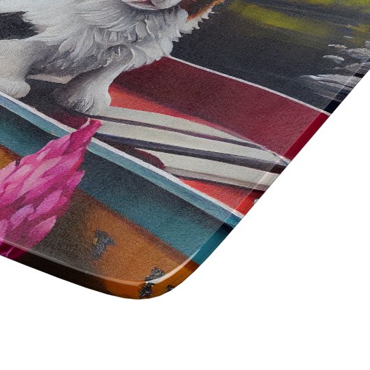 Papillon on a Paddle: Ein Landschaftliches Abenteu Schneidebrett (Ecke)