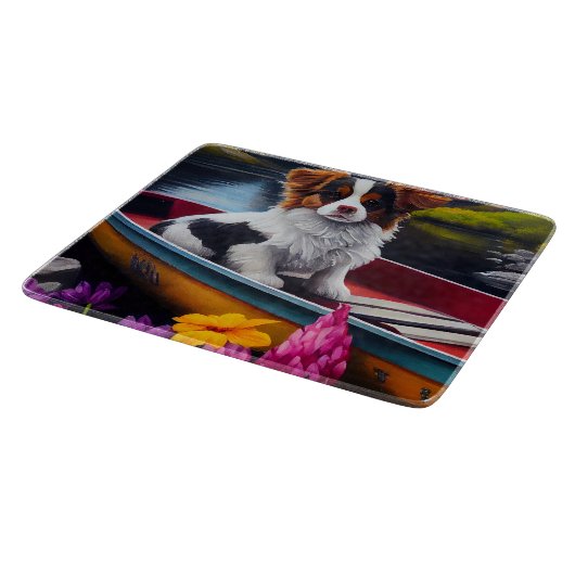 Papillon on a Paddle: Ein Landschaftliches Abenteu Schneidebrett (Ecke)