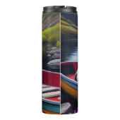 Papillon on a Paddle: Ein Landschaftliches Abenteu Thermosbecher (Rückseite)