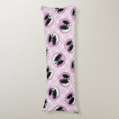 Papillon Painting Black and White Original Dog Art Seitenschläferkissen (Vorderseite Vertikal)