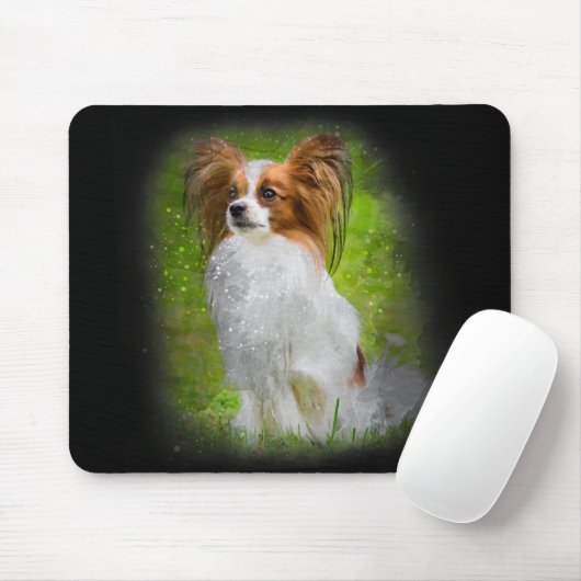 Papillon, Papillon, Papillon-Hunde, Papillenhund, Mousepad (Mit Mouse)