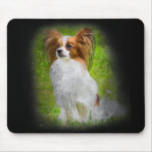 Papillon, Papillon, Papillon-Hunde, Papillenhund,  Mousepad (Vorne)