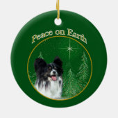 Papillon Peace Keramik Ornament (Hinten)