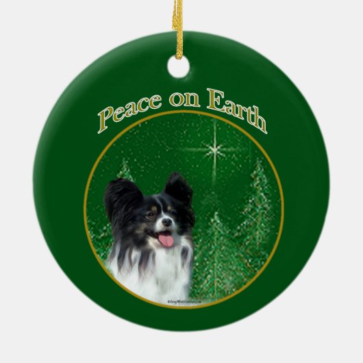 Papillon Peace Keramik Ornament (Hinten)