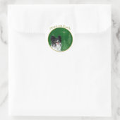 Papillon Peace Runder Aufkleber (Tasche)