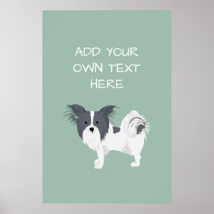Papillon Personalisiert Dog Name Poster