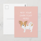 Papillon Personalisiert Hundname Postkarte (Vorne/Hinten)
