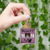 Papillon Personalisiert Peeking Schlüsselanhänger (Hand)