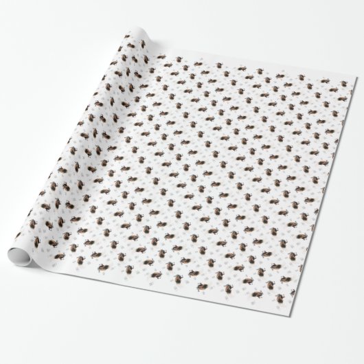 Papillon (Phalene) Geschichtsdesign Geschenkpapier (Ungerollt)