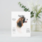 Papillon (Phalene) Geschichtsdesign Postkarte (Stehend Vorderseite)