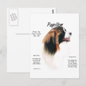 Papillon (Phalene) Geschichtsdesign Postkarte (Vorne/Hinten)