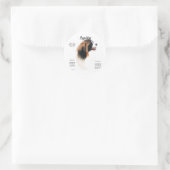 Papillon (Phalene) Geschichtsdesign Runder Aufkleber (Tasche)