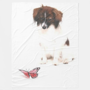 PAPILLON (PHALENE) und BUTTERFLY Fleece Blankes