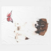 PAPILLON (PHALENE) und BUTTERFLY Fleece Blankes (Vorderseite (Horizontal))