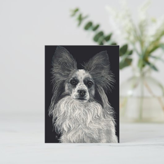 Papillon Postcard - "Glitzern" Postkarte (Stehend Vorderseite)