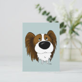 Papillon Postcard Postkarte (Stehend Vorderseite)