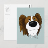 Papillon Postcard Postkarte (Vorne/Hinten)
