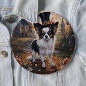 Papillon Pumpkins Halloween Beängstigend Button (Beispiel)