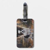 Papillon Pumpkins Halloween Beängstigend Gepäckanhänger (Rückseite vertikal)