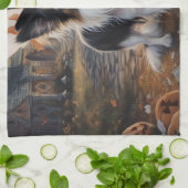 Papillon Pumpkins Halloween Beängstigend Geschirrtuch (Gefaltet)