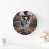 Papillon Pumpkins Halloween Beängstigend Große Wanduhr (Zuhause)