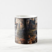 Papillon Pumpkins Halloween Beängstigend Kaffeetasse (Mittel)