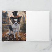 Papillon Pumpkins Halloween Beängstigend Karte (Innenseite)