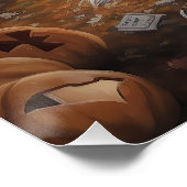 Papillon Pumpkins Halloween Beängstigend Poster (Ecke)