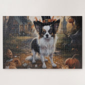 Papillon Pumpkins Halloween Beängstigend Puzzle (Horizontal)
