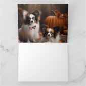 Papillon Puppy Autumn Delight Pumpkin Karte (Innenseite)