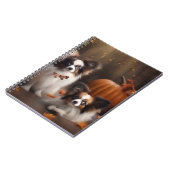 Papillon Puppy Autumn Delight Pumpkin Notizblock (Linke Seite)