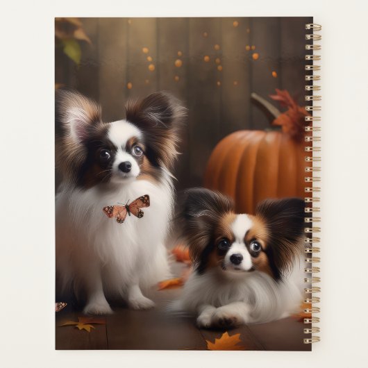 Papillon Puppy Autumn Delight Pumpkin Planer (Rückseite)