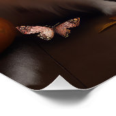 Papillon Puppy Autumn Delight Pumpkin Poster (Ecke)