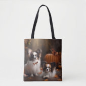 Papillon Puppy Autumn Delight Pumpkin Tasche (Vorderseite)