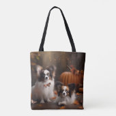 Papillon Puppy Autumn Delight Pumpkin Tasche (Rückseite)