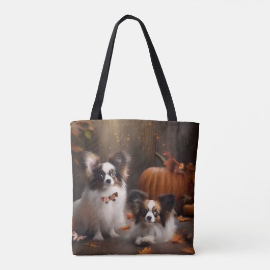 Papillon Puppy Autumn Delight Pumpkin Tasche (Rückseite)