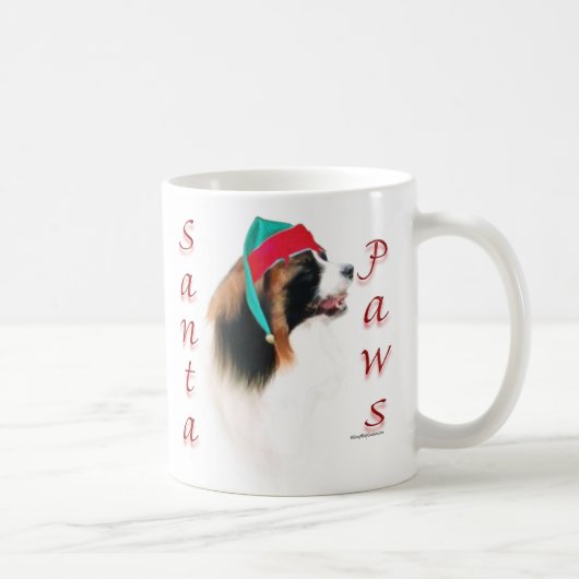 Papillon Santa Paws Kaffeetasse (Rechts)