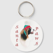 Papillon Santa Paws Schlüsselanhänger (Rückseite)