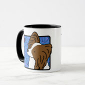 Papillon Schmetterlings-HundeTasse Tasse (Vorderseite Links)
