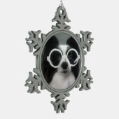 PAPILLON SCHNEEFLOCKEN Zinn-Ornament (Links)