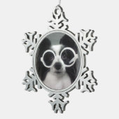 PAPILLON SCHNEEFLOCKEN Zinn-Ornament (Rechts)