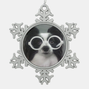 PAPILLON SCHNEEFLOCKEN Zinn-Ornament