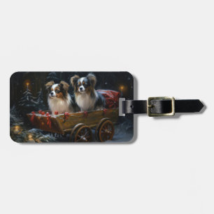 Papillon Schneeschlitten Weihnachtsdekoration  Gepäckanhänger